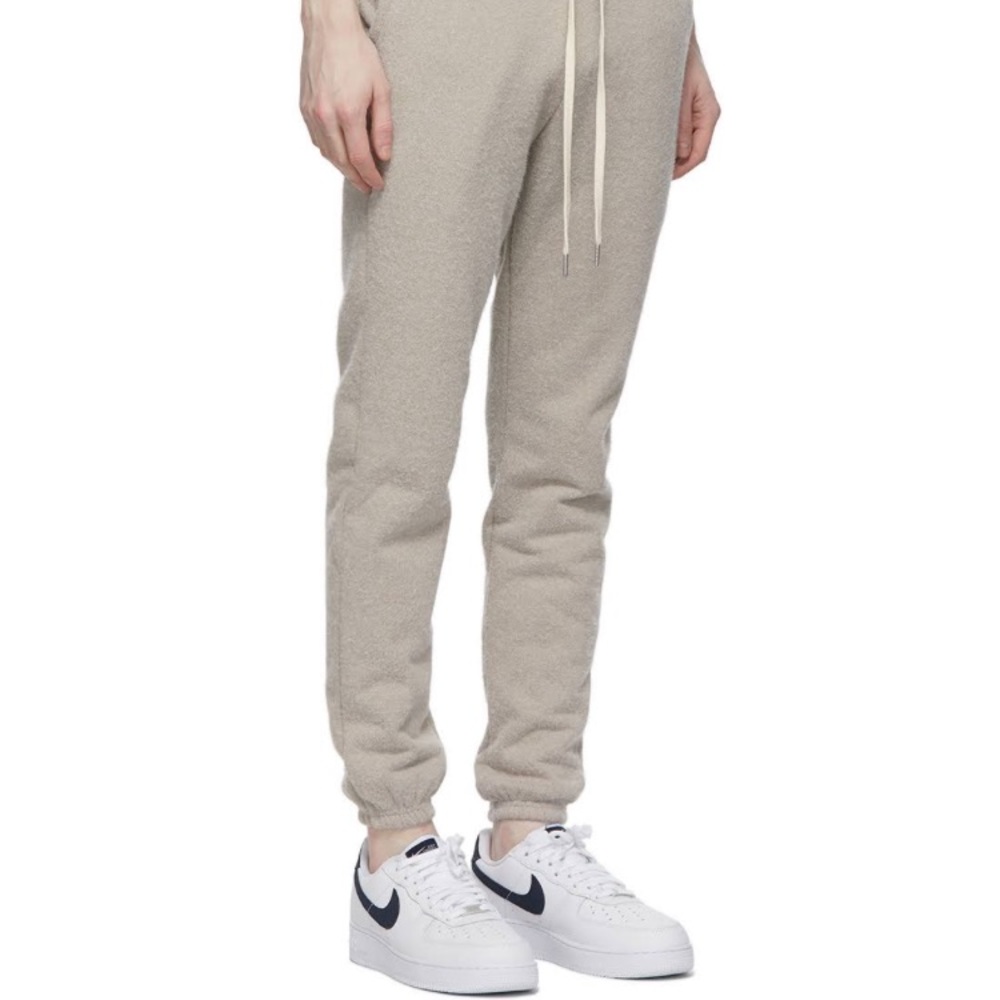 JOHN ELLIOTT Gray/Beige Terry Fur LA Lounge Pants Joggers Size Medium